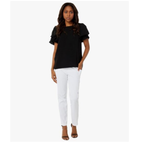 Vince Camuto |‎ Tulip-sleeve Top Black | Size Medium Women' - Picture 13 of 14